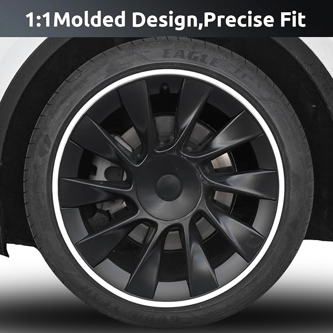 Wheel Rim Protector for Tesla Model Y 20 Inch Induction Wheels All-in-one Car Tire Trim Rings Rim Case Hubcaps Wheel Cover 2020-2024 Model Y Accessories