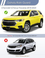 in-Channel Window Rain Guard for Chevy Traverse 2018-2023 Rain Guards Chevrolet Traverse Side Window Visors Low Profile Vent Visor Window Deflectors Vent Shades Car Accessories