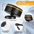 3 Pcs Portable Car Heater 12v Vehicle Heaters 2 in 1 150w Plug in Cigarette Lighter Windscreen Defogger Defroster 360° Fast Heating Cooling Fan Air Circulator for Winter Suv Rv(Yellow)