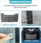 Car Trunk Organizer, Collapsible Multi-Compartment Auto Storage Box with 4 Pockets, Waterproof Oxford Fabric Car Trunk Container Accessories for Sedan SUV Truck (Grey)