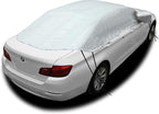 Safe View Half Car Cover Top Waterproof/Windproof/Dustproof/Windshield Cover Snow Winter Summer (Sedan 3XL)
