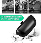 Blind Spot Car Mirror, Vehicle Adjustable 360 ° Rotation Auxiliary Convex Wide Angle Mirror, Auto Snap Way Clip On Side Rearview Mirror Universal for Car Truck SUV (A, Black)