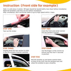 in-Channel Rain Guards Compatible with 2001-2005 Sport Trac 1997-2001 Mercury Mountaineer 1991-2001 Explorer Side Window Visor Wind Deflector Vent Visors Car Accessories Tape-On 4pcs