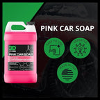 3D Pink Car Soap – 1 Gallon |pH Neutral Car Wash Soap with High Suds & Cherry Scent | Scratch-Free, High Gloss Shine | Safe on Wax & Sealants | Weekly Car Care