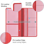 Premium Car Registration and Insurance Card Holder, Car Document Holder for Cards, Driver License & other Essential Documents (Red)