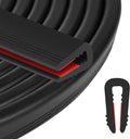 Rubber Edge Trim U Channel - 3/16" Self Adhesive Sheet Metal Edge Guard Protector, EPDM Seal Strip for Car Doors, Steel Plates, Glass, Hatches, Table Corners, Fit 3/16"(4.8mm), 10Ft, Black