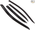 Outside Mount Window Vent Visors Rain Guards Compatible with Honda Accord Sedan 2003-2007 | Side Window Wind Deflectors Rain Shields | Smoke Tinted, 4 Pcs Set, DGWV-210