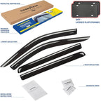 Goodyear Shatterproof Window Deflectors for Trucks GMC Sierra 2019-2026 Crew Cab, Tape-on Rain Guards, Vent Deflector, Vent Visor, Truck Accessories, 4pcs- GY003181LPv