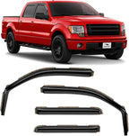 Voron Glass in-Channel Extra Durable Rain Guards for Ford F150 2009-2014 SuperCrew, Window Deflectors, Vent Window Visors, 4 Pieces - 200888