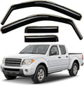 Window Deflectors Smoke Tinted In-Channel Side Window Vent Visor Deflectors Rain Guards Compatible with Equator 2009-2013 Crew Cab - 4pcs. GW0581