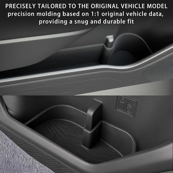Car Door Organizer Tray for Forester 2025 2026 Accessories Front & Rear Door Pocket Inner Organizer Trays TPE for Forester Accessories 4PCS