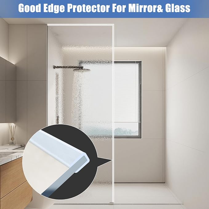 Clear Rubber Edge Trim, Flexible Self-Adhesive U Shaped Peel and Stick Edge Banding, 3/8"(10mm) Wide U Channel Edge Protector, Baby Proof Edge Guards for Plywood, Furniture, 20Ft, Transparent Color