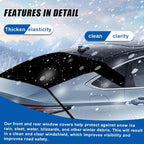 Car Rear Windshield Snow Cover, 57×35 Inch Anti Ice Frost Rear Windshield Protector, Windproof Oxford Back Window Cover, Winter Car Accessories for Cars, Trucks, SUVs, Lorries