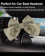 2 Pack Car Purse Holder for Handbags and Bags, Headrest Back Seat Hooks for Cars, Car Bag Hanger for Groceries, Coats, Umbrellas and Daily Essentials, Bow-Shaped Car Interior Organizer (Grass green)