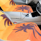 Car Seat Towel Covers with Storage Bag, 63 x 32 Inch Universal Non Slip Waterproof Sweat Protector for Car Truck, Gym Swimming Running, Machine Washable(2 Pack,Beach Palm Trees)