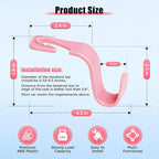 Car Seat Headrest Hook 4 Pack Hanger Storage Organizer Universal for Handbag Purse Coat Universal fit Vehicle Car Pink with Clip