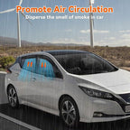 Rain Guards Compatible with 2011-2017 Nissan Leaf, Tape-On Side Window Visor Wind Deflector Vent Visors Car Accessories