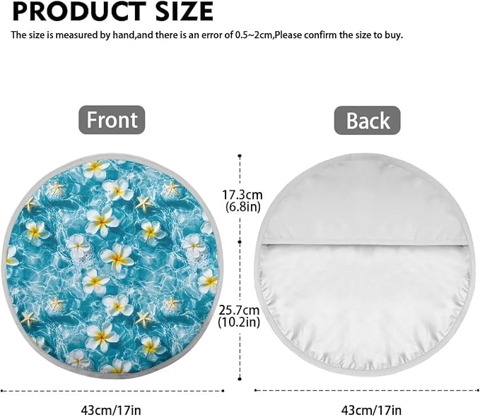 Steering Wheel Sun Shade Cover Sun Foil Anti-Heat Steering Wheel Cover Seaside Frangipani Steering Wheel Sun Heat Shield for SUV Truck Van Auto Interior Protector