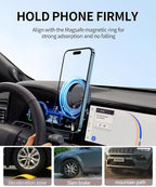 Car Phone Holder for Toyota Camry LE/SE 2025-2026 Accessories 8-inch Screen | Magsafe Magnetic Cell Phone Mount Clip Compatible with iPhone, 3D fit Stable Dashboard GPS Navigation Bracket Cradle Stand
