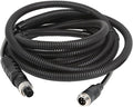 4 Pin Camera Cable with Corrugation Tube Cover, Aviation Extension, 4 Pin Video Cable for Backup Camera Rear View System RV Truck Trailer Bus Car Waterproof (10FT/3M)