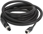4 Pin Camera Cable with Corrugation Tube Cover, Aviation Extension, 4 Pin Video Cable for Backup Camera Rear View System RV Truck Trailer Bus Car Waterproof (10FT/3M)