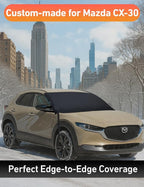 Car Snow Cover Compatible for Mazda CX-30 | Windshield Cover for Ice and Snow with S-Hook Straps | Heavy-Duty 600D Oxford Winter Car Cover, Waterproof & Anti-Slip