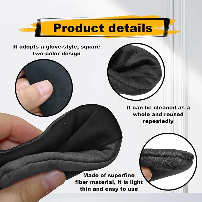 Car Screen Cleaner, Car Accessories Car Screen Wipes, Microfiber Auto Screen Cleaning Pad, Touch Screen Cleaner for Car, Fit for Car Dashboard LCD Display Interior Car Accessories(Black gray)