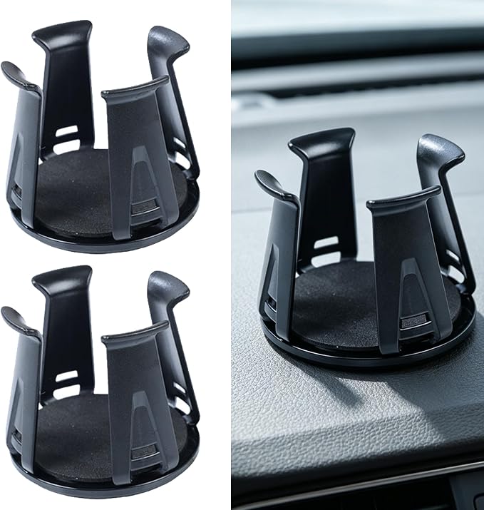 Car Slim Car Cup Holder Adapter, 2PCS Vehicle Energy Drink Holder Expander, Wiggle Free Automotive Accessories Universal for SUV Sedan Truck (2PCS)