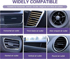 Car Air Vent Storage Organizer Bag, Leather Auto Dashboard Storage Bag, Multifunctional Car Air Conditioner Vent Caddy, Universal for Most Cars, SUVs & Trucks (Black)
