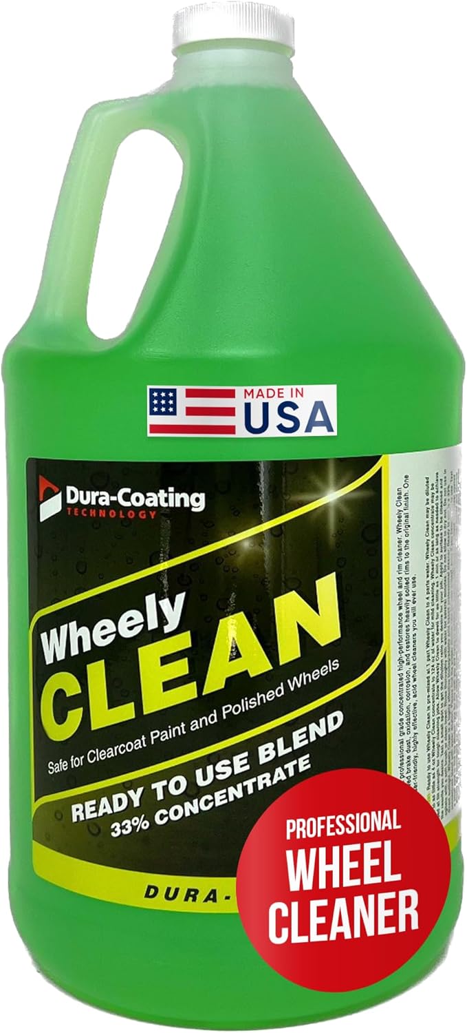 Wheely Clean - Professional Wheel Cleaner | Highly Effective for Chrome, Aluminum, and Clear-Coated Wheels | 1 Gallon Ready-to-Use Wheel and Rim Cleaner Solution, Made in USA