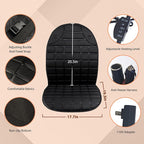 Seat Cushion, Full Back and Seat Cover, Office Chair Pad for Winter Gift (Black)