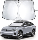 Windshield Sun Shade Compatible for Volkswagen VW ID.4 2021–2026 | Custom Fit EV Front Window Sunshade | Foldable Heat & UV Reflective Sun Visor