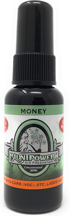 (Money, 1 Pack) Concentrated Air Freshener for Room and Car Spray - Oil-Based Diffuser Spray Bottle - Long-Lasting Bathroom Spray, Car Freshener, & Odor Eliminator Spray