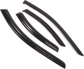 WD2-486 Dark Smoke 4 Pcs Set Window Visor (Outside Mount) Deflector Rain Guard Compatible with 2001-2011 Volvo S60