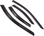WD2-486 Dark Smoke 4 Pcs Set Window Visor (Outside Mount) Deflector Rain Guard Compatible with 2001-2011 Volvo S60