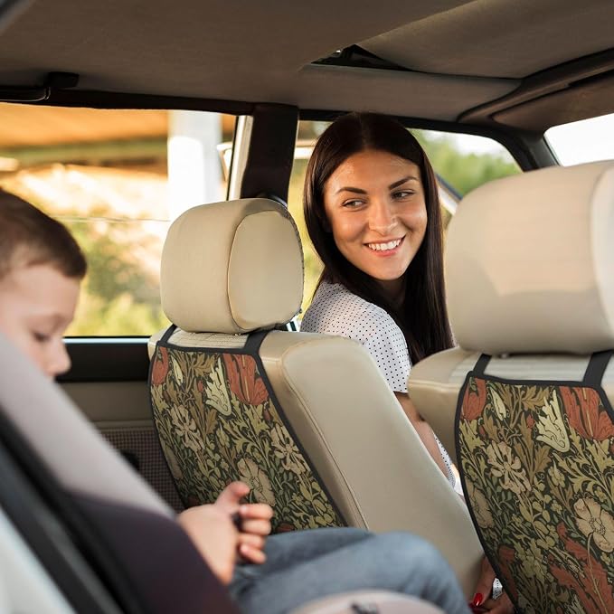 William Morris Calssic Car Seat Back Kick Protectors Kick Mats With Storage Pockets For Vehicles To Protect From Dirt Mud Scratches 2 Pack
