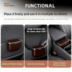 Car Trash Can with Lid - Leakproof Mini Garbage Bin for Door or Seatback,Premium ABS Auto Organizer,Space-Saving Car Garbage Can for Commuters,Families and Pet Owners,Fit for SUV,Sedan,Truck (Brown)