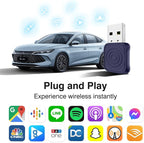 MiNi Ultra Wireless CarPlay & Android Auto Adapter - Plug & Play USB-A/USB-C Upgrade for Wired Cars | Retains OEM Mic, Sound Quality & Controls | OTA Updates