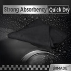 Microfiber Cleaning Cloth, 100 Pack Microfiber Towels for Cars Commercial Grade Work Rags Bulk Detailing Cloth for Automotive Bar Mechanic Restaurant Garage Housekeeping, 11.5"x 11.5", Black