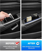 Door Side Organizer Tray for 2022-2025 2026 VW Volkswagen Golf GTI R MK8 Accessories Front & Rear Door Side Storage Box Grab Handle Pocket Box Insert 4PCS