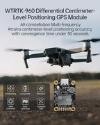 MJ RTK Module, Centimeter-Level high-Precision Tracker, All-Constellation(GPS/BDS/GLONASS/Galileo/QZSS) GNSS Receiver, Real-time Positioning of Vehicles and GPS surveys (MJRTK-UM960)
