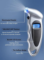 Digital Tire Pressure Gauge 150 PSI, Accurate in 0.1 Increments,1 Pack Tire Pressure Gauge with Backlight LCD, 4 Units (PSI/Bar/Kgf/cm²/KPA) Applicable to Car Truck Bicycle, Silver