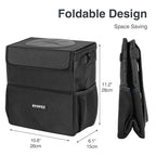 Car Trash Can with Lid - Hanging Trash Bin Garbage Can for Car SUV, Leak-Proof Collapsible Automotive Truck Organizer Road Trip Essentials(3.2 Gallon/12L)