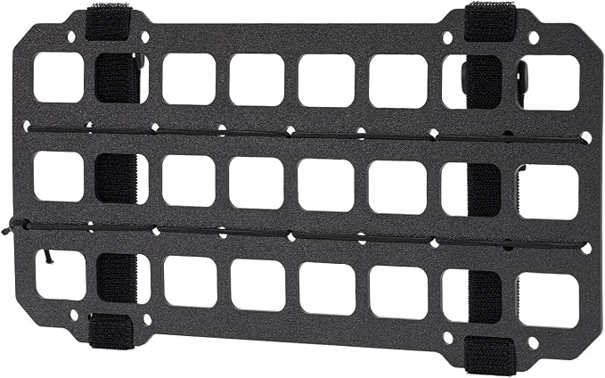 Vehicle MOLLE Panel Car Visor Organizer Storage Rack Rigid Insert Panel for Backpack Tactical Accessories Gear Holder Molle Pouches EDC Gadgets Small Tools Pens Sunglasses