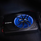 10" Upgrade 800W Slim Under Seat Powered Car Subwoofer, Car/Truck Audio Sub Built in Amplifier amp Combo, with Blue LED Light (RGB LED Subwoofer+Installation Wire Kit)