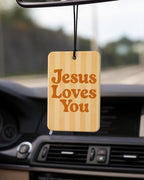 Blue and Orange Christian Car Air Freshener 4 Pcs for Women Girls | Preppy Religious Car Accessories Mirror Decor, Christian Hanging Air Freshener for Cars Closet Drawer Books