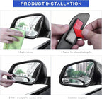 2 PCS Blind Spot Mirror, Adjustable Wide Angle Convex Side Rearview Mirrors, Long Framed Rectangular HD Glass Rear View Mirror for Sedans SUVs Trucks, Car Accessories (Framed Medium)
