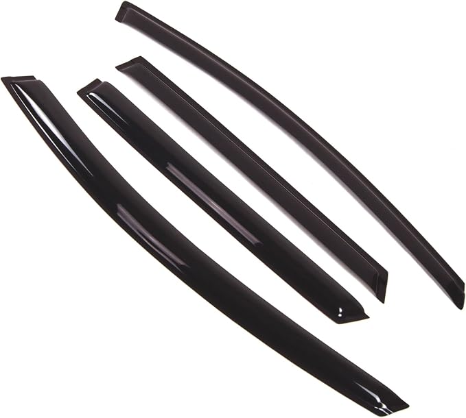 WD2-311 Dark Smoke 4 Pcs Set Window Visor (Outside Mount) Deflector Rain Guard Compatible with 2007-2015 Mazda CX-9