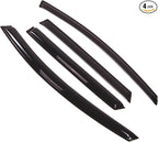 Outside Mount Window Vent Visors Rain Guards Compatible with Mazda CX-9 2007-2015 | Side Window Wind Deflectors Rain Shields | Smoke Tinted, 4 Pcs Set, DGWV-311