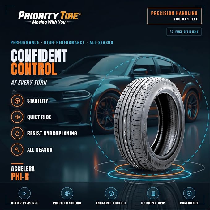 Phi-R All-Season Truck/SUV High Performance Radial Tire-235/50R17 235/50ZR17 235/50/17 235/50-17 100Y Load Range XL 4-Ply BSW Black Side Wall UTQG 400AA